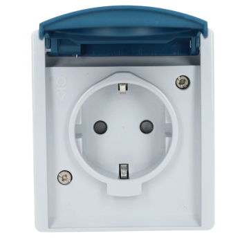 ABB Busch-Jaeger wandcontactdoos met randaarde IP44 - Ocean blauwgroen (20 EBW-53)