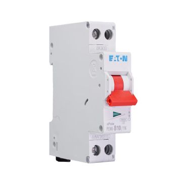 Eaton installatieautomaat 1-polig+nul 10A B-kar (PLN6-B10/1N-MW)