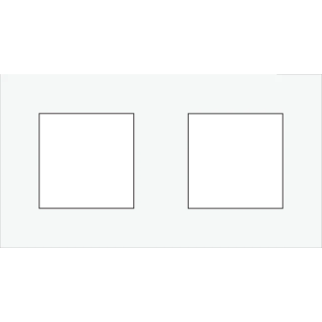 Niko afdekraam 2-voudig 71mm centerafstand - Pure Liquid Snow White (241-76800)