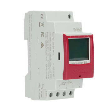 Grässlin digitale schakelklok 1 kanaal din rail montage 110-230V AC SMART B15 (G43.02.0001.1)