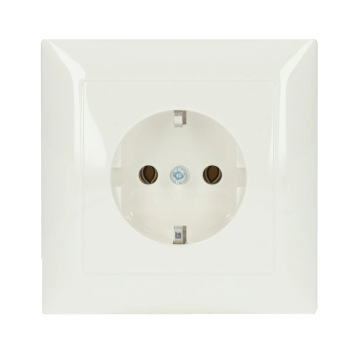 ABB Busch-Jaeger wandcontactdoos inbouw met randaarde 1-voudig - Busch-balance SI zuiver wit (20 EUJR-914)