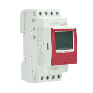 Grässlin digitale schakelklok 2 kanaal din rail montage 110-230V AC SMART C25 (G43.03.0002.1)