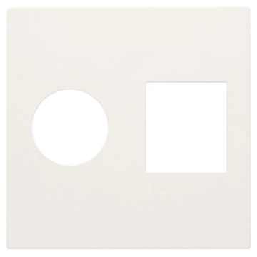 Niko centraalplaat 1-voudige coaxaansluiting en netwerkaansluiting (101-65702)