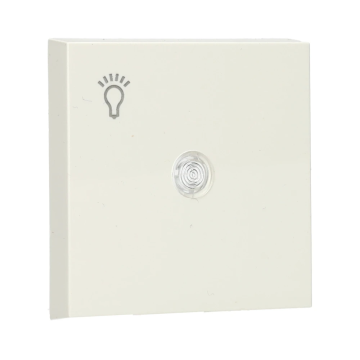 Kopp HK07 bedieningswip met lens en symbool 1-voudig wit per 5 (4008224591911)