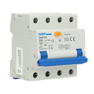 Chint aardlekautomaat 3-polig+nul 32A C-kar 30mA (2015C32)