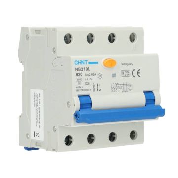 Chint aardlekautomaat 20A 30mA type A 3-fase (3P+N) 6kA (2015B20)
