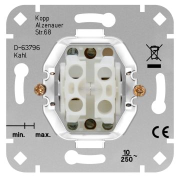 Kopp sokkel jaloezieschakelaar voor afdekking dubbele drukknop niet-terugverend inbouw (504500004)