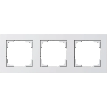 Gira E2 afdekraam 3-voudig - zuiver wit mat (021322)
