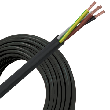 Helukabel VMVL (H05VV-F) kabel 4x0.75mm2 zwart per rol 100 meter