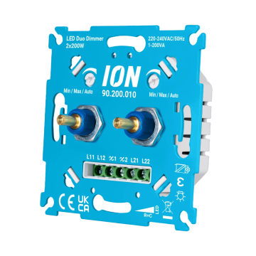 ION industries duo-dimmer LED universeel 2×0.3-200W (90.200.010)