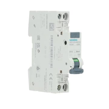 Siemens AG spanningsonafhankelijke aardlekautomaat 1-polig+nul 16A B-kar 30mA (5SV13166KK16)