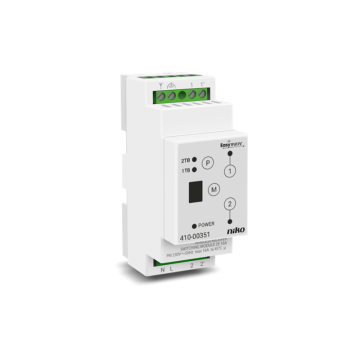 Niko draadloze 2-kanaalsontvanger DIN voor schakelen (410-00351)