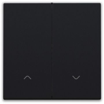 Niko afwerkingsset voor 2-voudige elektronische rolluikschakelaar - Niko Home Control Matt Black (161-31006)