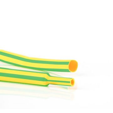 WKK krimpkous H-2F(YG) 25.4/12.7 (2:1) - geel/groen 1 stuk van 1000mm (21811314101)