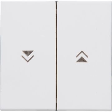 Kopp dubbele bedieningswip met pijlsymbolen - HK07 mat wit (490338003)
