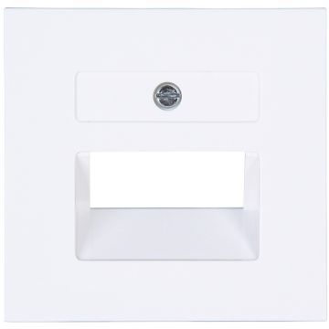 Kopp centraalplaat netwerkaansluiting UTP schuin geschikt voor 1-2 aansluitingen - HK07 mat wit (371732003)