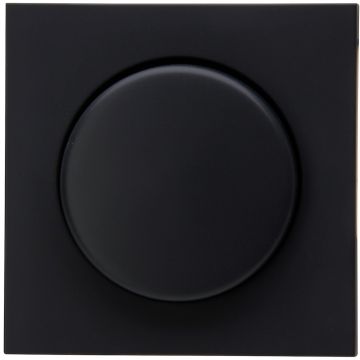 Kopp centraalplaat met knop voor draaidimmer - HK07 mat zwart (490650008)