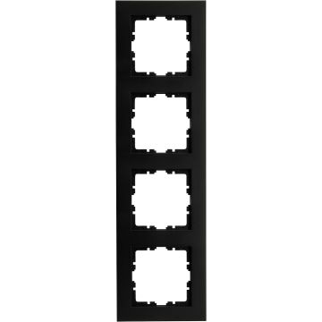 Kopp afdekraam 4-voudig - HK07 Pure mat zwart (407150007)