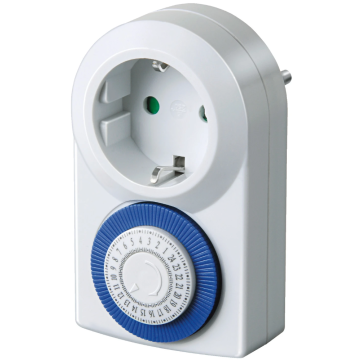 BRENNENSTUHL MMZ 20, timer-stopcontact, mechanisch stopcontact, dag-timer, met verhoogde aanraakbeveiliging, wit (1506160)