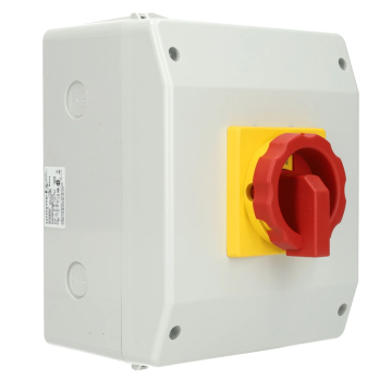 ASN SONTHEIMER werkschakelaar 4-polig 80A opbouw IP65 - rood (A531437)