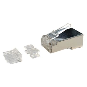 RJ45 connector CAT6a shielded - alleen voor soepele kern - per 10 stuks (DC-RJ45-SFTP6A-10PCE)
