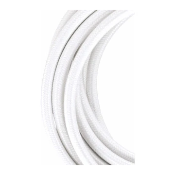 Bailey textielsnoer 3 meter 2x0.75 mm2 - wit (13973)