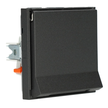 Gira stopcontact met randaarde en klapdeksel - TX44 antraciet IP44 (445467)