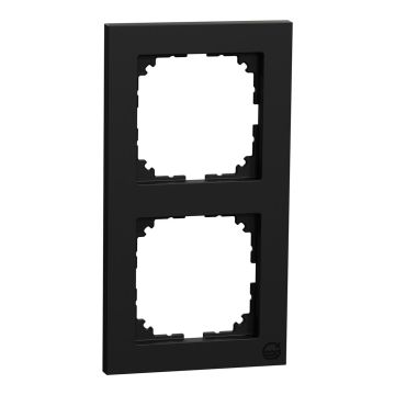 Merten Systeem M Ocean plastic 2-voudig afdekraam - matzwart (MEG4020-3603)