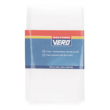 Vero puin- en grofvuilzak met handvatten 60 liter - per 5 stuks (73814)