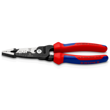 KNIPEX multifunctionele 6 in 1 combinatietang elektro 200mm met 3-comp comfort handgreep KNIPEXtend (1372200ME)