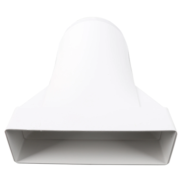 Starx overgangstuk recht rond naar rechthoek 125 naar 204x60mm (45.709.34)