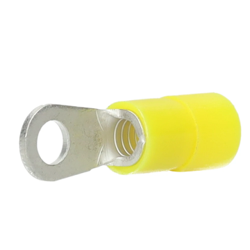 Cimco geïsoleerde ringkabelschoen recht geel 4-6mm2 - gat M4 per 100 stuks (180050)