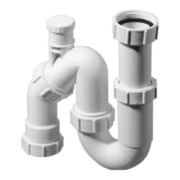 McAlpine universeel sifon PP model S en P met beluchter 1 1/2"x40mm - wit (0053750)