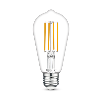 Yphix LED lamp filament edison E27 8W 806lm warm wit 2700K dimbaar (50510451)