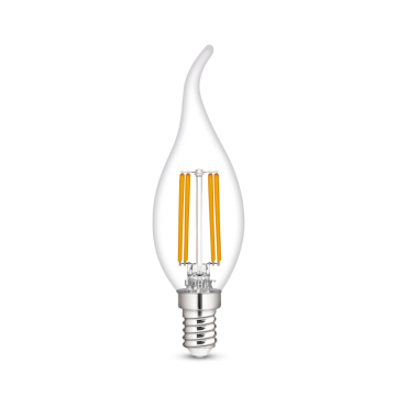 Yphix LED lamp filament helder kaars E14 4.5W 470lm warm wit 2700K dimbaar (50510609)