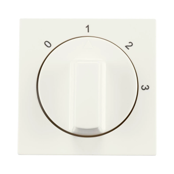 ION industries centraalplaat met draaiknop 3-standenschakelaar met nulstand - V1/J1 alpin wit glanzend (11.300.114)