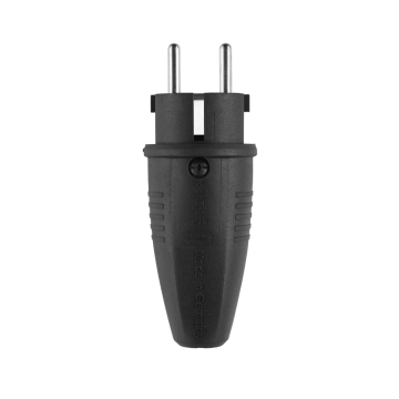ABL Connectivity SCHUKO rubberen stekker IP44 - zwart (100000039)