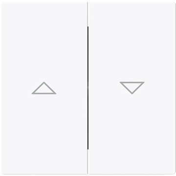 ABB Busch-Jaeger tweedelige wip voor jaloezieschakelaar met opdruk - Art Linear studiowit (1785 JA-44G)