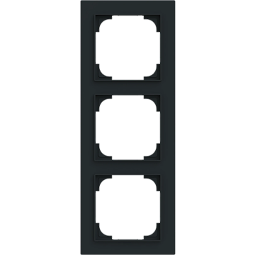 ABB Busch-Jaeger afdekraam 3-voudig - Art Linear zwart mat (1723-45M)