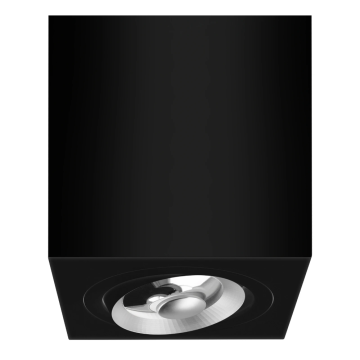 Yphix opbouwspot kantelbaar enkel vierkant zwart AR111 (50114827)