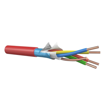 Dynamic brandmeldkabel halogeenvrij 2x2x0.8mm² E90 DIN 4102-12 rood per meter