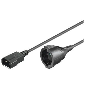 Microconnect schuko naar C14 female adapterkabel - 2 meter (PE130200)