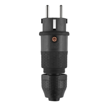 ABL Connectivity SCHUKO stekker van elamide IP54 - zwart (100000068)