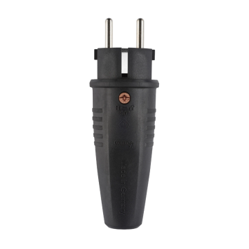 ABL Connectivity SCHUKO stekker rubber met snelsluiting IP44 - zwart (100000043)