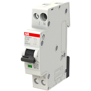 ABB Componenten FlexLine installatieautomaat 1-polig+nul 25A C-kar (SNX201-C25)