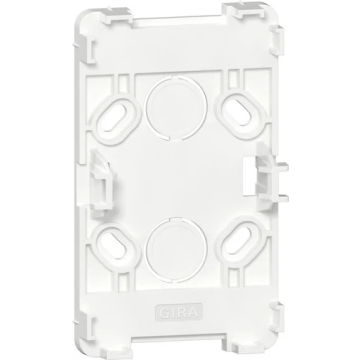 Gira ez­tl ob opbouw montageplaat 2-voudig - zuiver wit glanzend (305014)