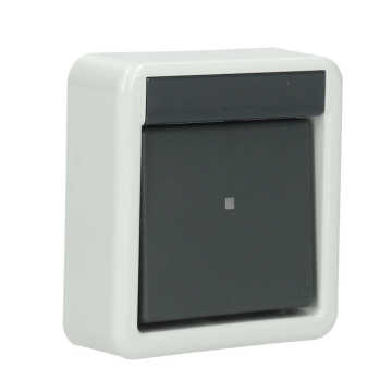 Gira wipschakelaar uit-wissel (BK) spatwaterdicht opbouw grijs IP44 (310635)