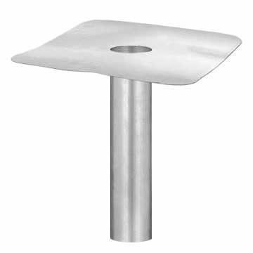 Anjo plakplaat steekstuk dakafvoer 80mm lengte afvoer 450mm - aluminium (457480)