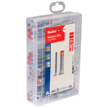 Fischer Meister-Box met hollewandplug DuoHM en TX bolkopschroeven 52 stuks (573644)