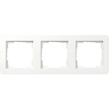 Gira E1 afdekraam 3-voudig - zuiver wit mat (0213151)